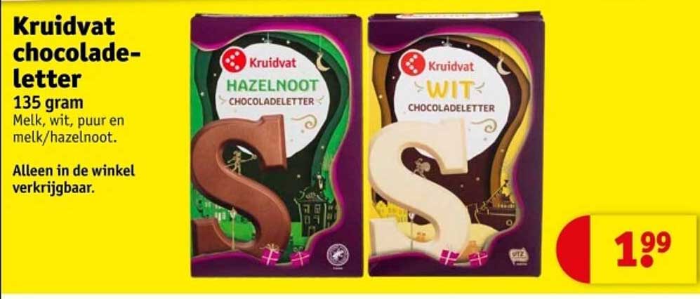 Kruidvat chocoladeletter