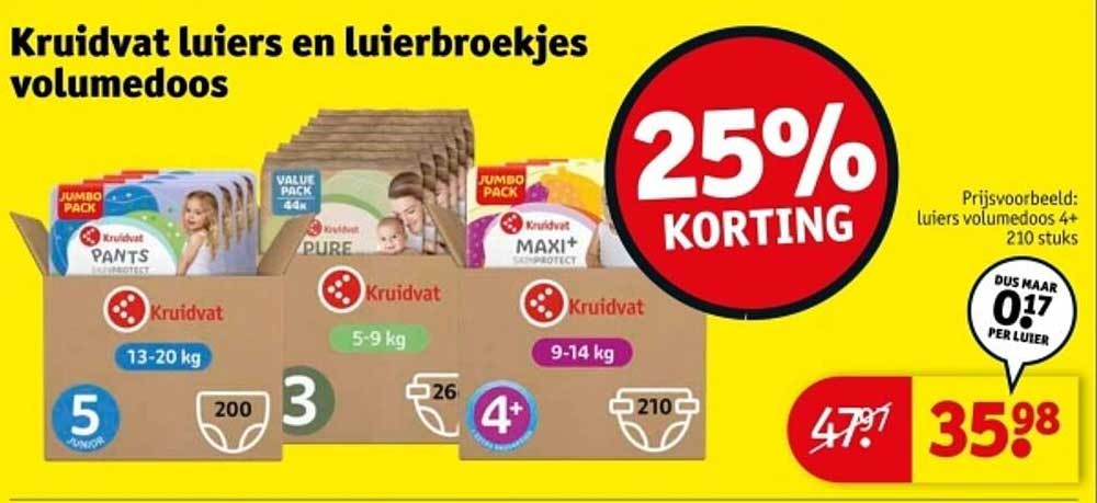Kruidvat luiers en luierbroekjes volumedoos