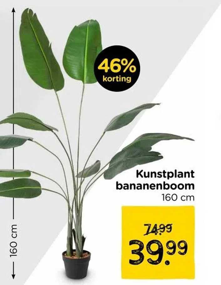 Kunstplant bananenboom 160 cm