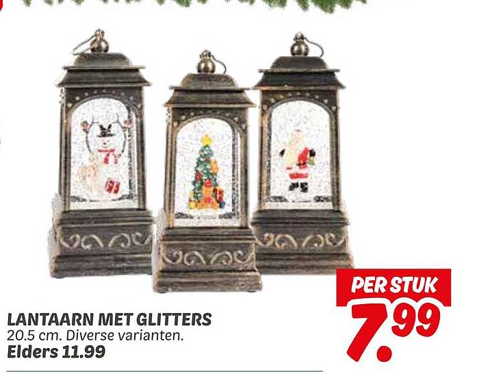LANTAARN MET GLITTERS