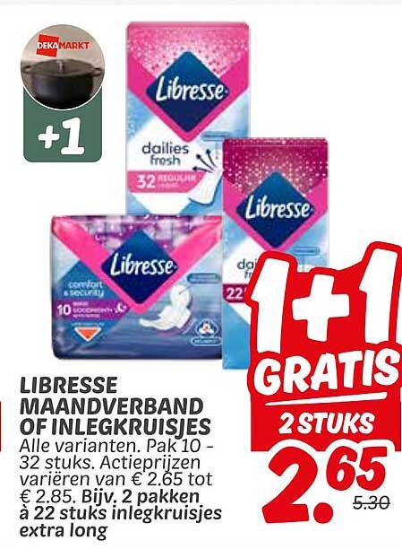 LIBRESSE MAANDVERBAND OF INLEKRUIJSES