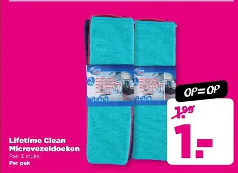 Lifetime Clean Microvezeldoeken Pak 3 stuks