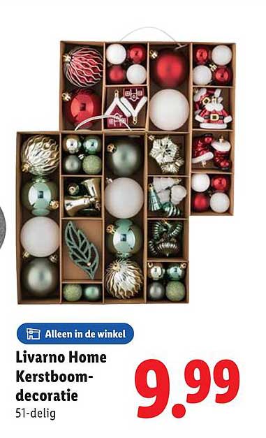 Livarna Home Kerstboomdecoratie 51-delig