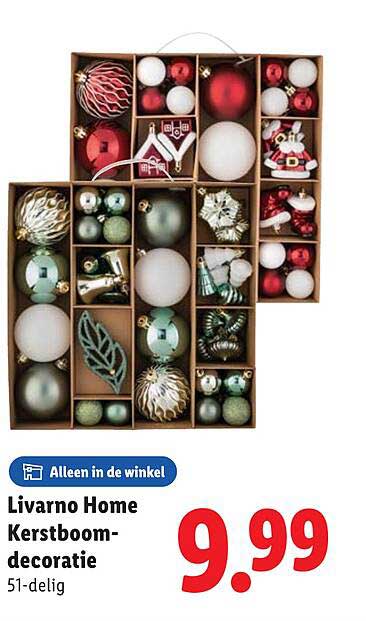 Livorno Home Kerstboomdecoratie 51-delig