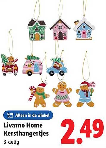 Livorno Home Kersthangerjes 3-delig