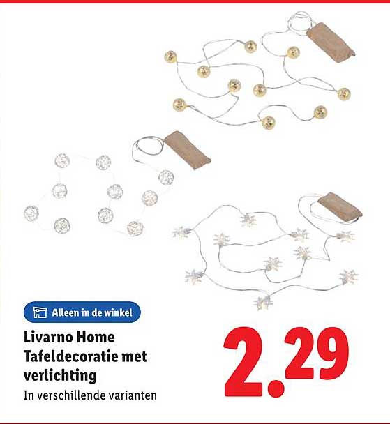Livorno Home Tafeldecoratie met verlichting