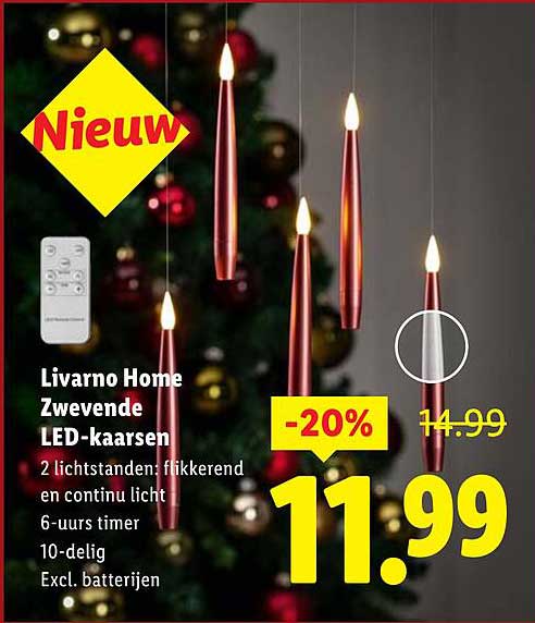 Livorno Home Zwevende LED-kaarsen
