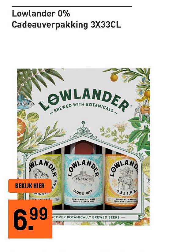 Lowlander 0% Cadeauverpakking 3X33CL