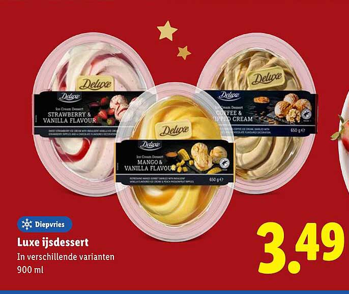 Luxe ijsdessert In verschillende varianten