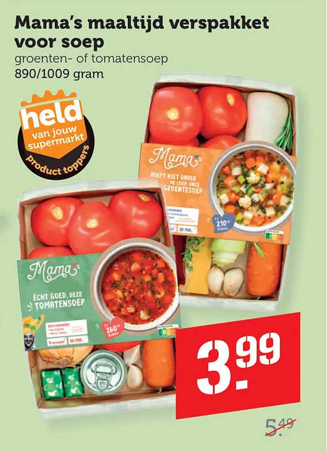 Mama's maaltijd verspakket voor soep