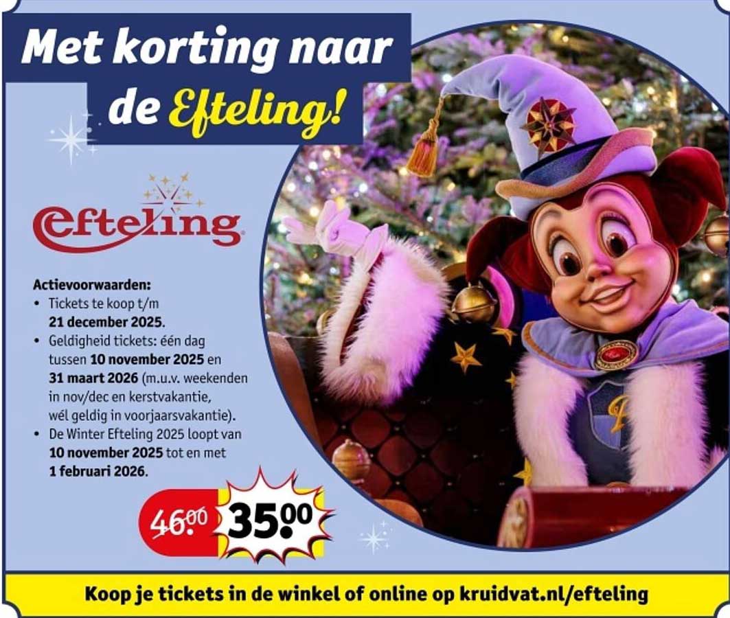 Met korting naar de Efteling!