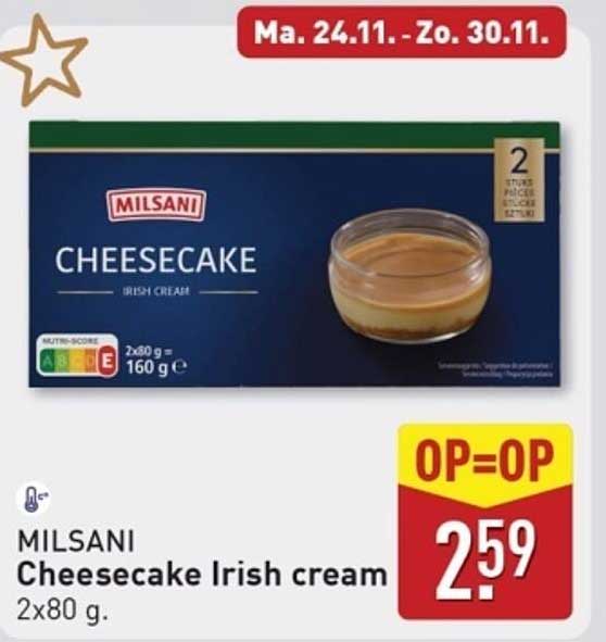 MILSANi Cheesecake Irish cream 2x80 g.