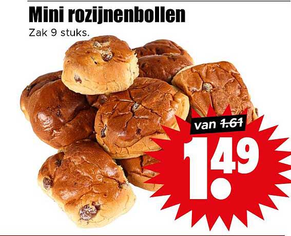 Mini rozijnenbollen