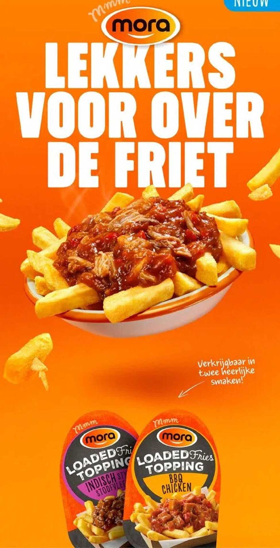 Mora Loaded Fries Topping - Indisch Stoofvlees en BBQ Chicken