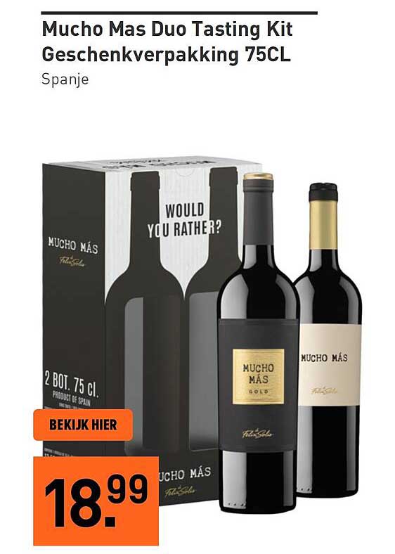 Mucho Mas Duo Tasting Kit Geschenkverpakking 75CL