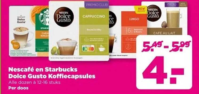 Nescafé en Starbucks Dolce Gusto Koffiecapsules