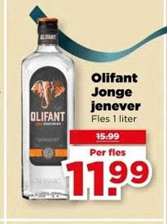 Olifant Jonge jenever Fles 1 liter