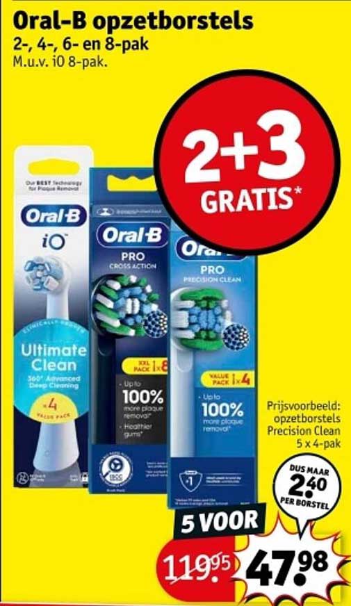 Oral-B opzetborstels 2-, 4-, 6- en 8-pak