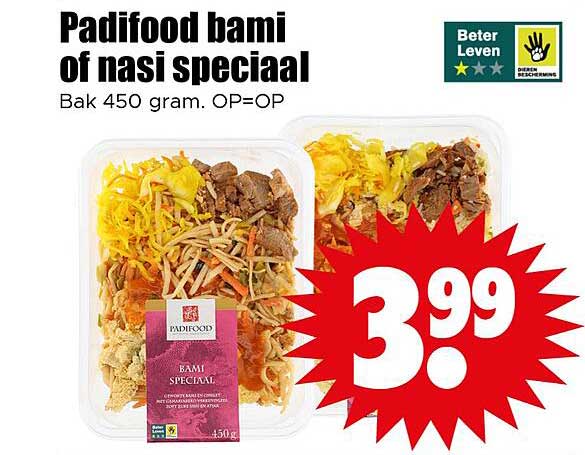 Padifood bami of nasi speciaal