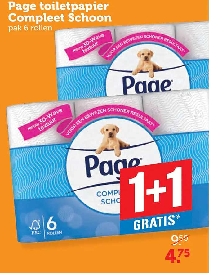 Page toiletpapier Compleet Schoon pak 6 rollen