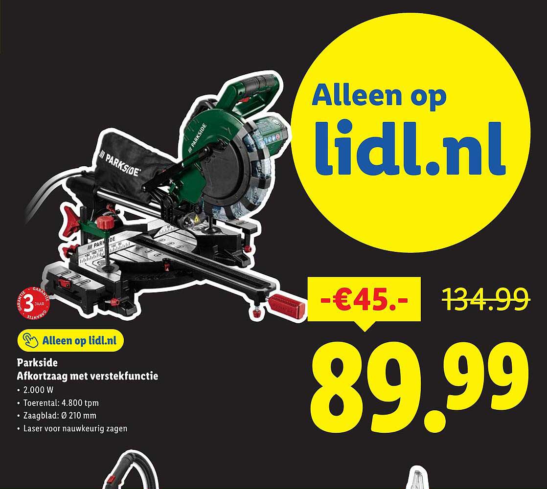 Parkside Afkortzaag met verstekfunctie