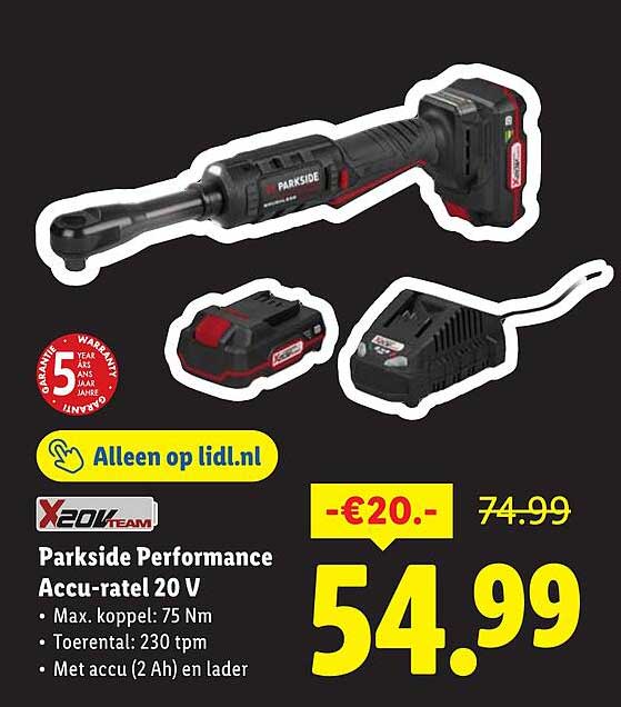 Parkside Performance Accu-ratel 20 V