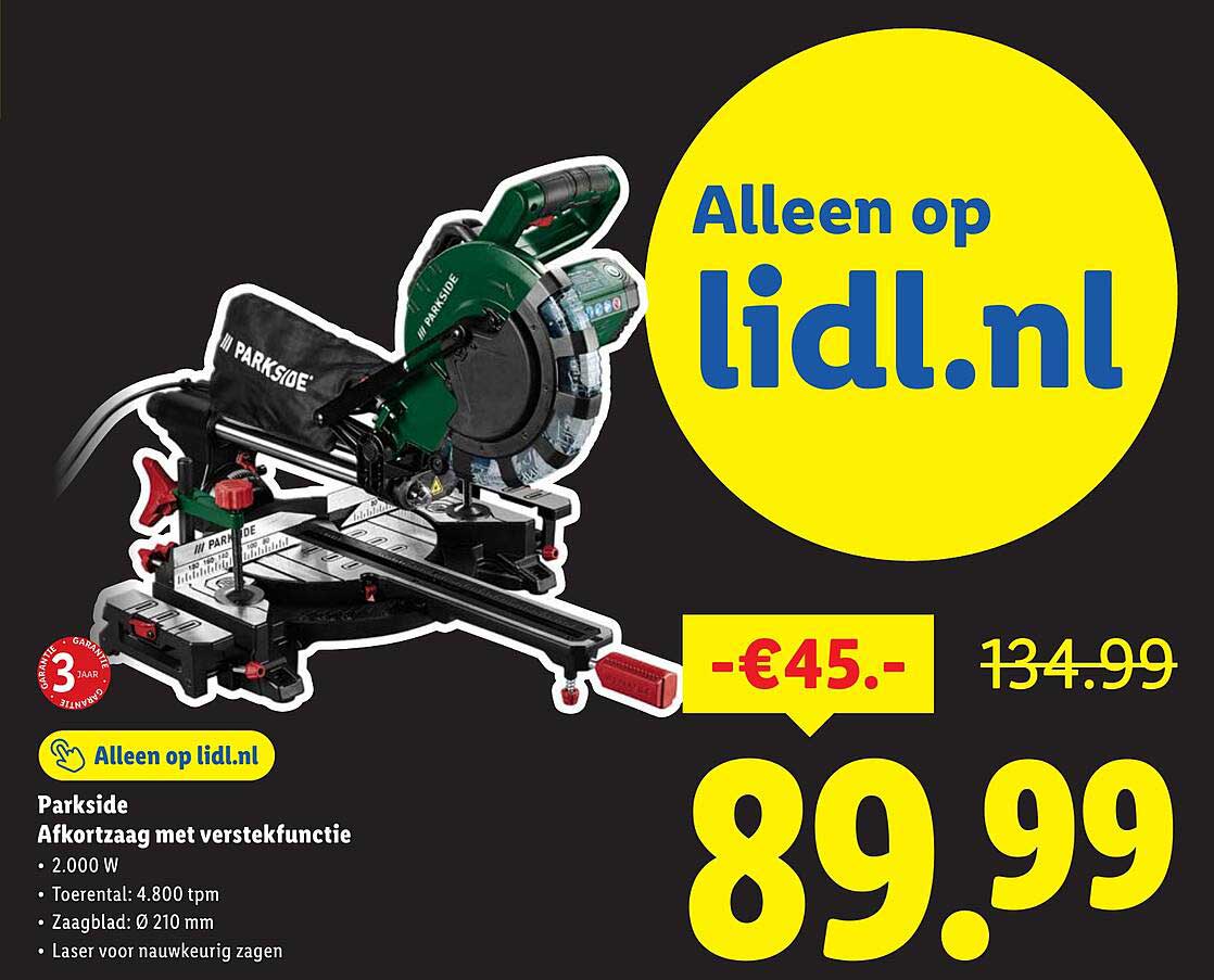 Parksides Afkortzaag met verstekfunctie