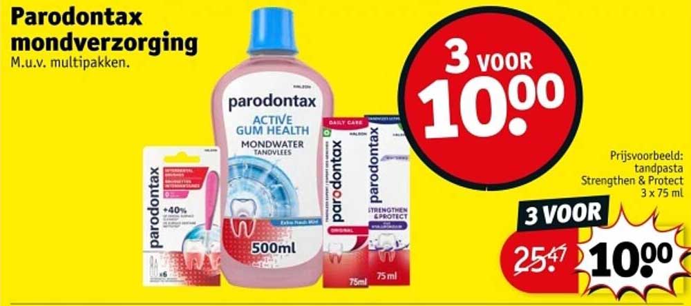 Parodontax mondverzorging M.u.v. multipakken.