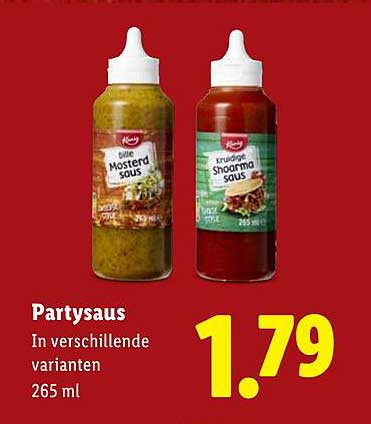 Partysaus in verschillende varianten