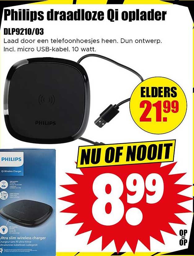 Philips draadloze Qi oplader DLP9210/03