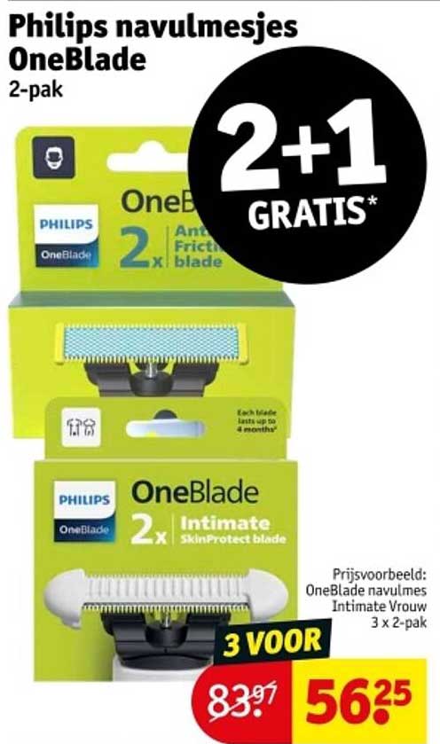 Philips navulmesjes OneBlade 2-pak