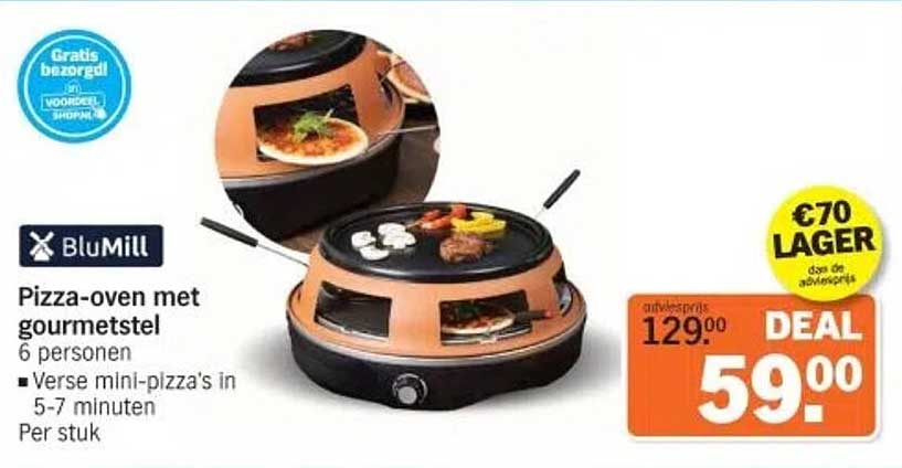 Pizza-oven met gourmetstel