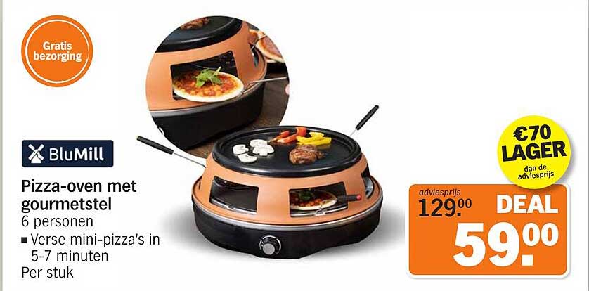 Pizza-oven met gourmetstel