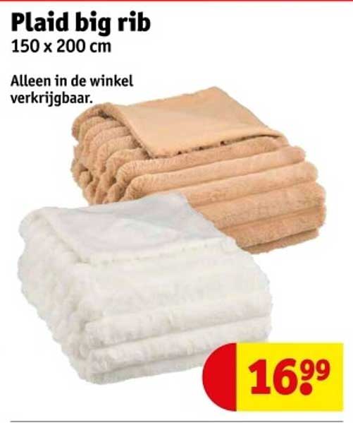 Plaid big rib 150 x 200 cm