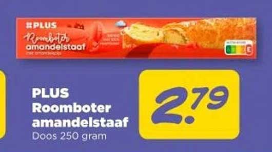 PLUS Roomboter amandelstaaf