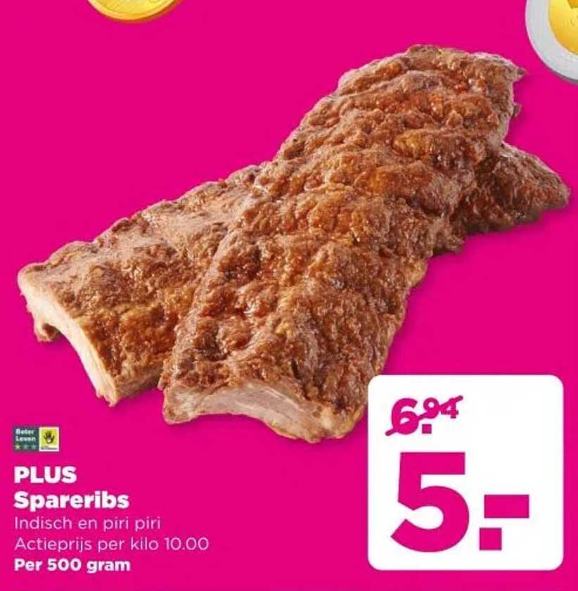 PLUS Sparereibs Indisch en piri piri