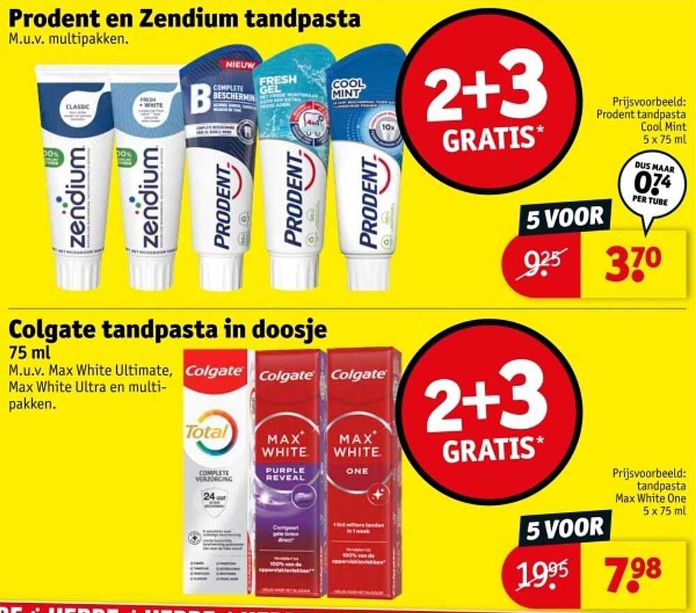 Prodent en Zendium tandpasta