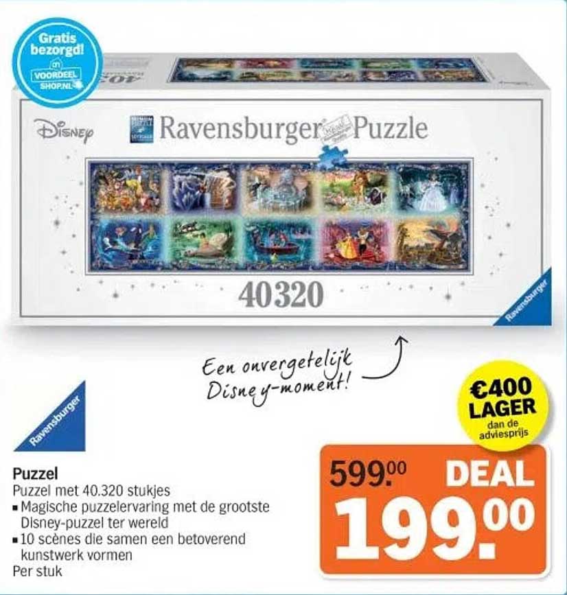 Puzzel met 40.320 stukken