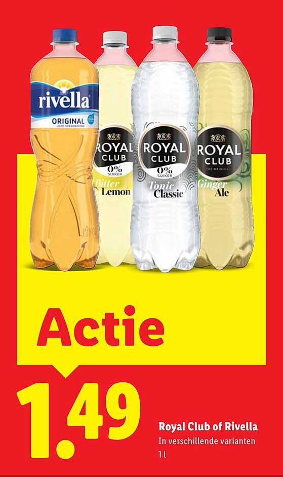 Royal Club of Rivella in verschillende varianten 1 l