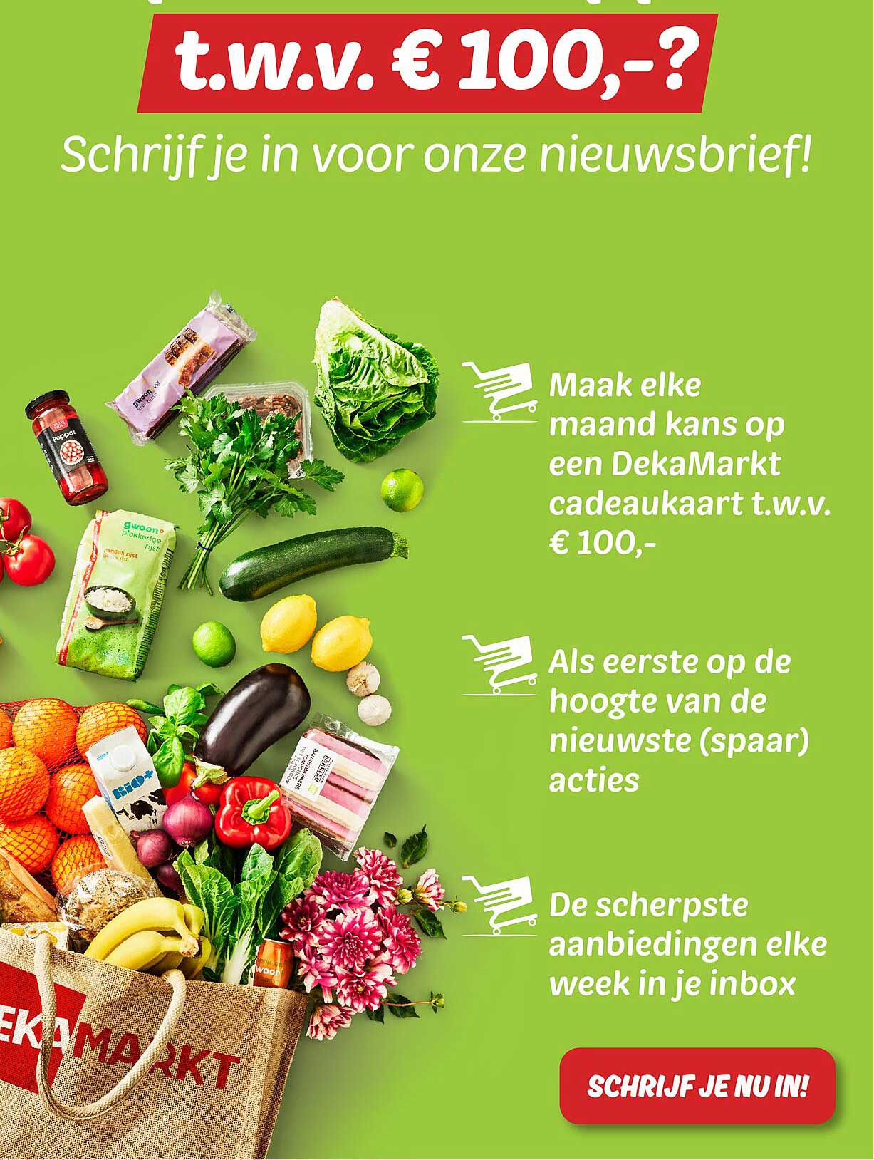 Schrijf je in voor onze nieuwsbrief! t.w.v. € 100,-