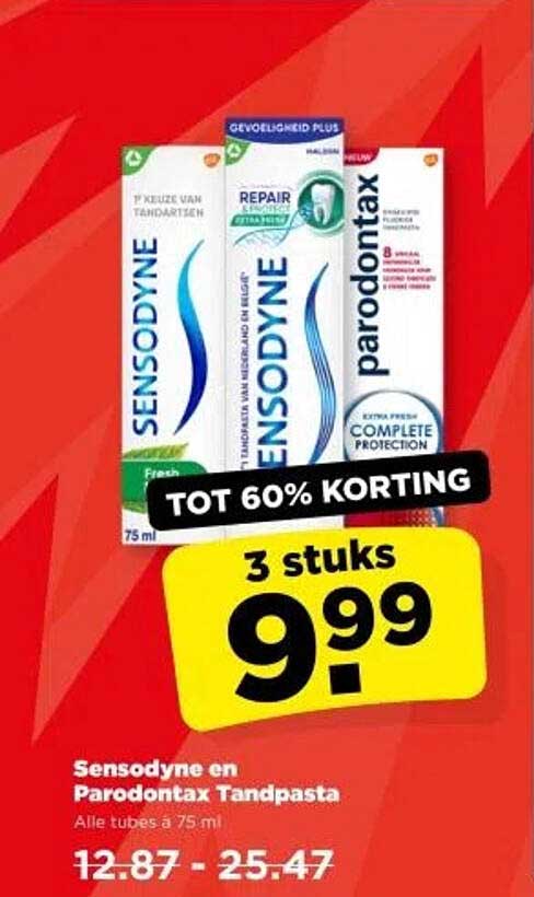 Sensodyne en Parodontax Tandpasta