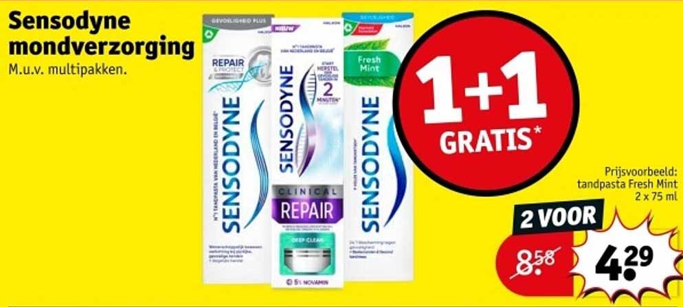 Sensodyne mondverzorging M.u.v. multipakken.