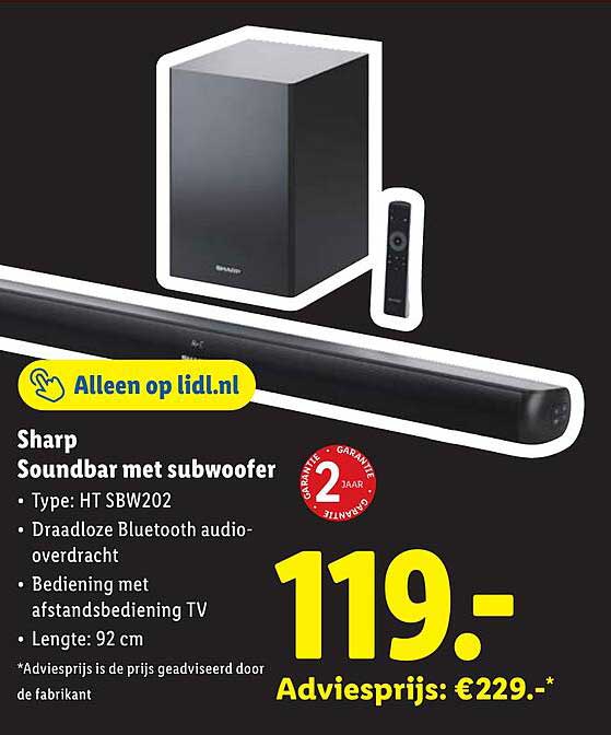 Sharp Soundbar met subwoofer