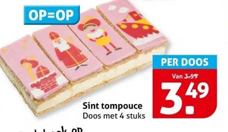 Sint tompouce Doos met 4 stuks