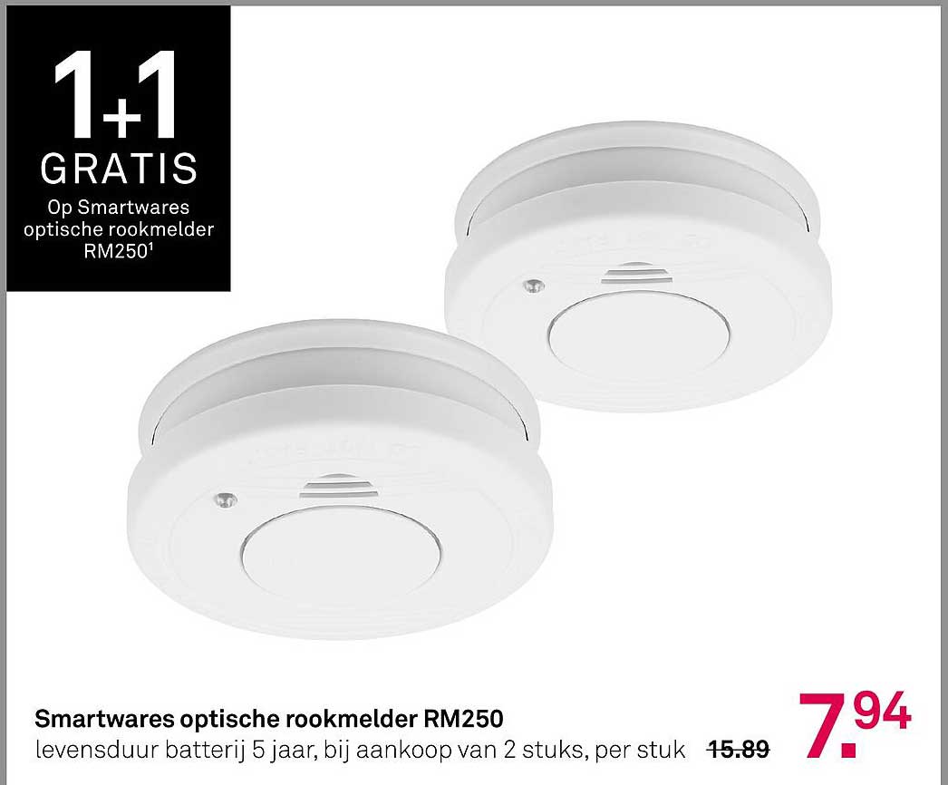 Smartwares optische rookmelder RM250