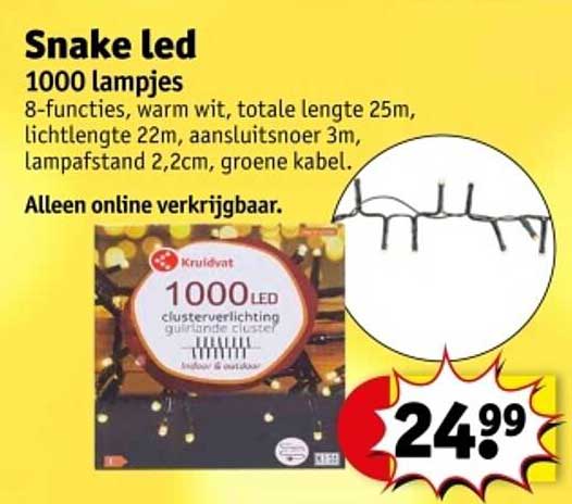 Snake led 1000 lampjes