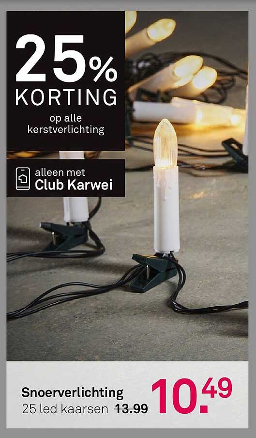 Sneerverlichting 25 led kaarsen