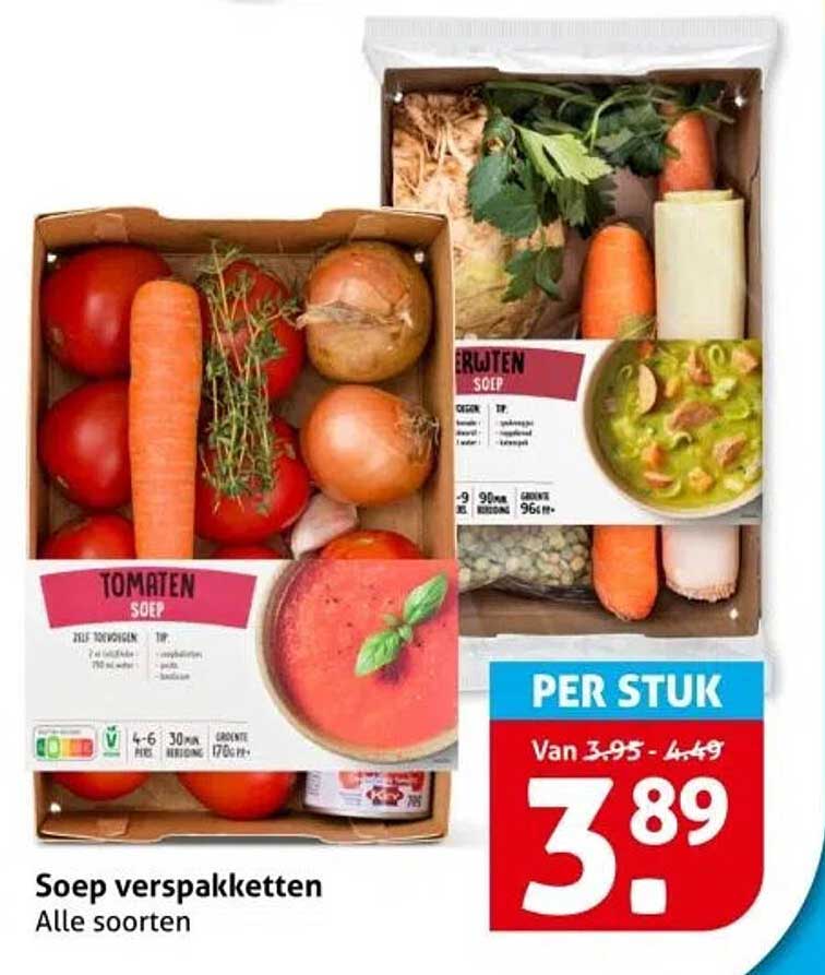 Soep verspakketten Alle soorten