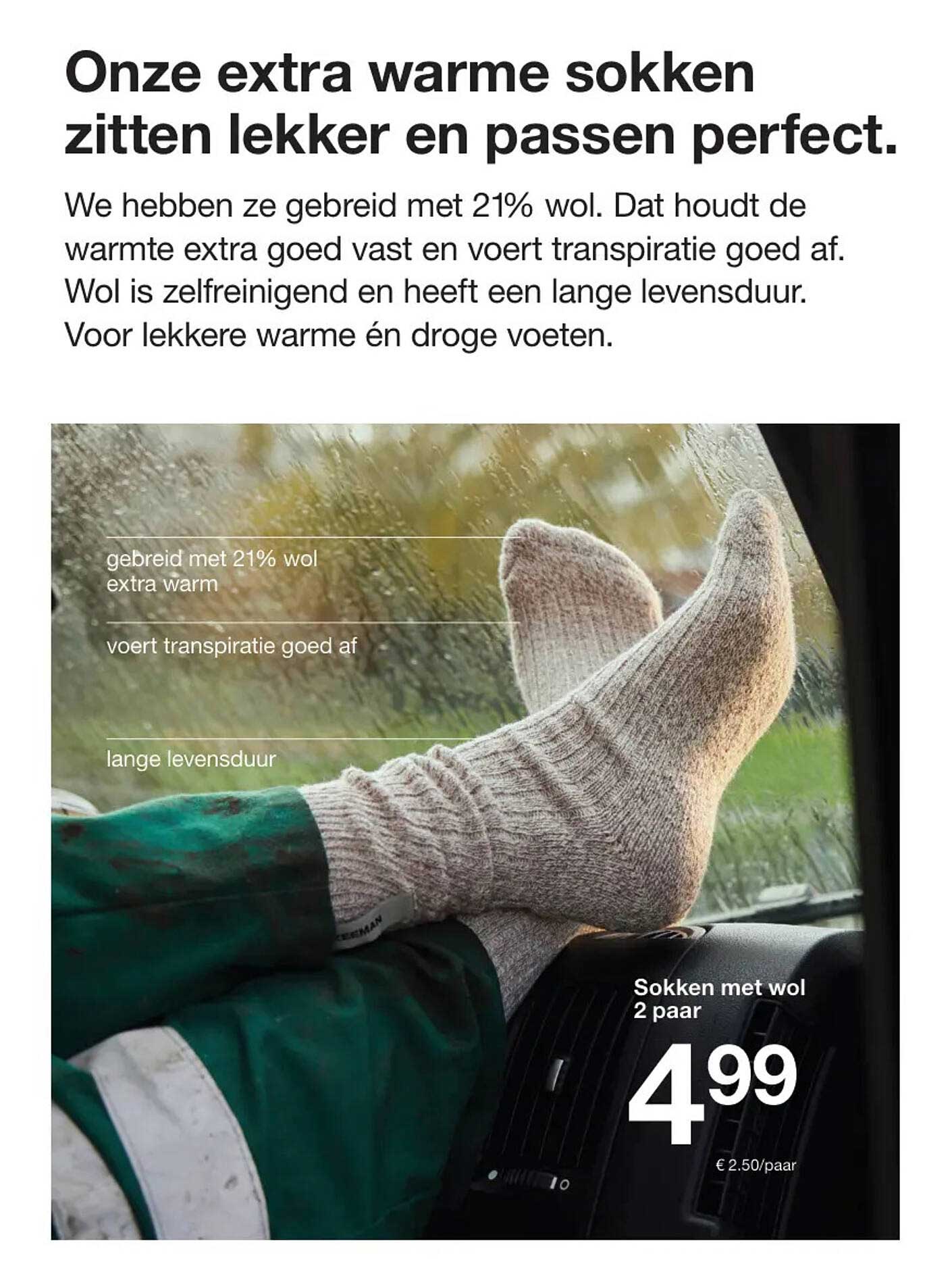 Sokken met wol 2 paar