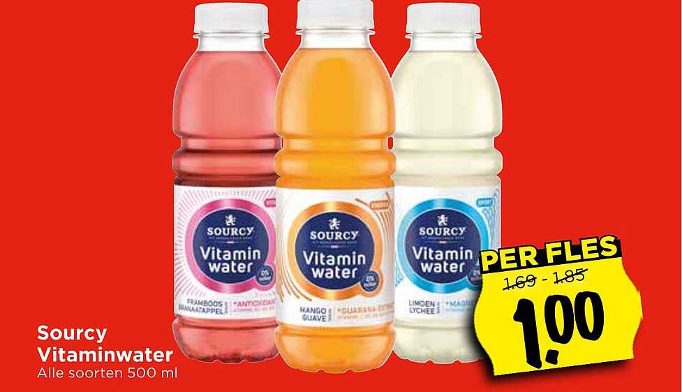 Sourcy Vitaminwater Alle soorten 500 ml